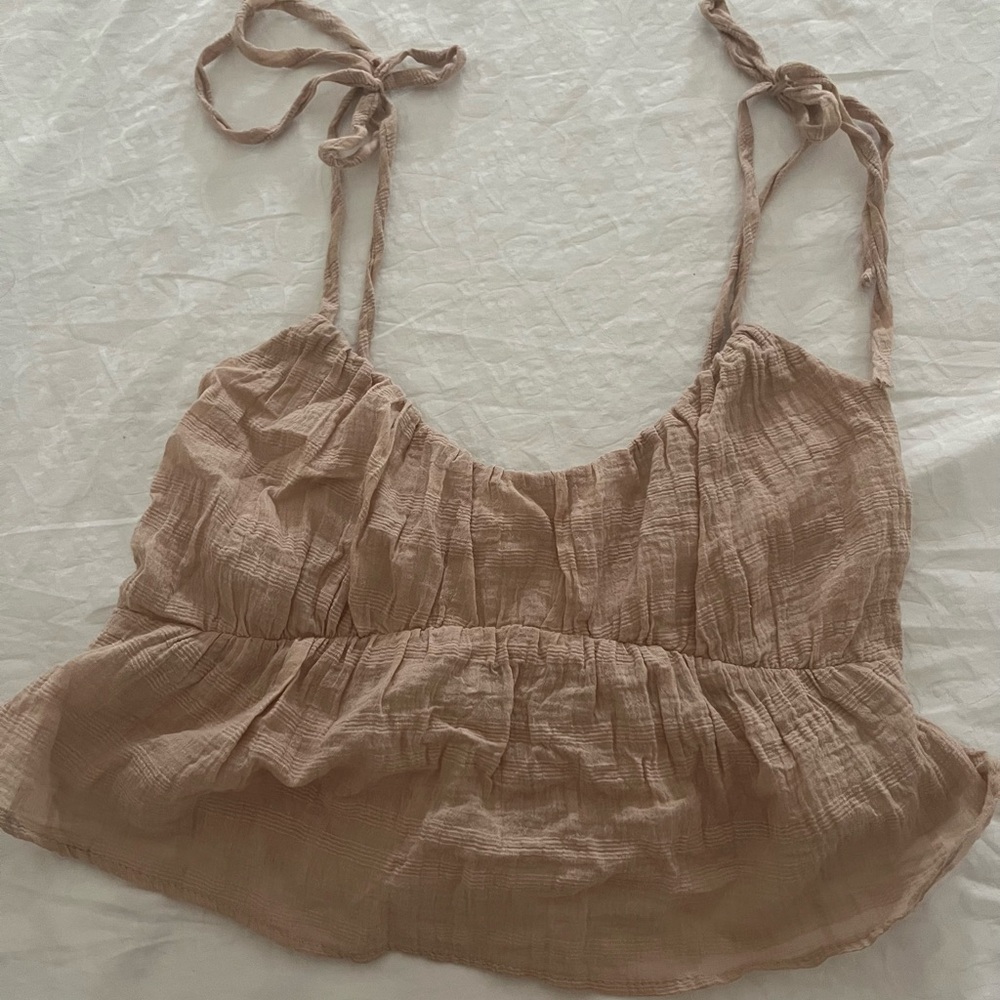 NWOT LA Hearts babydoll tie top